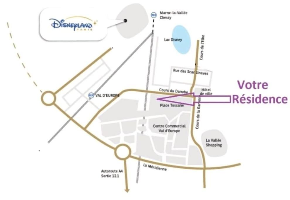 Superbe Appartement A 5 Minutes De Bus De Disneyland Serris Extérieur photo